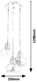 Rabalux 7977 - Luster na lanku JEZABEL 3xE27/60W/230V