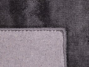 Viskózový koberec 160 x 230 cm tmavosivý GESI II Beliani