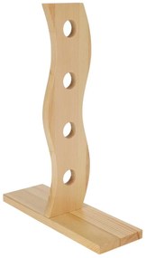 STOJAN NA VÍNO WAVE 40X10X30 CM BOROVICA