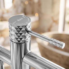 Rea Lungo Diamond, voľne stojaca vaňová batéria, chrómová, REA-B2250