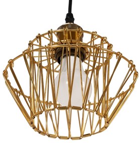 Toolight - Závesné svietidlo E27 60W APP942-1CP Set 36cm, retro zlatá, OSW-07005