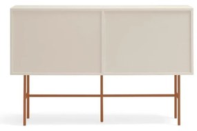 Nízka komoda s posuvnými dverami v béžovo-tehlovej farbe140x91 cm Nube – Teulat