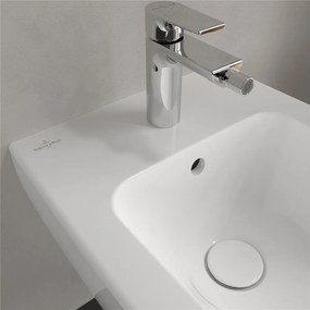 VILLEROY &amp; BOCH Subway 2.0 závesný bidet s otvorom, s prepadom, 370 x 565 mm, biela alpská, s povrchom CeramicPlus, 540000R1