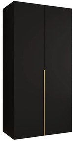 Skriňa Alicante I 100 čierna/zlatá