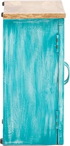 furniture-nabytek.cz - Masívna zrkadlová skrinka Santa Cruz z mangového dreva, modrá