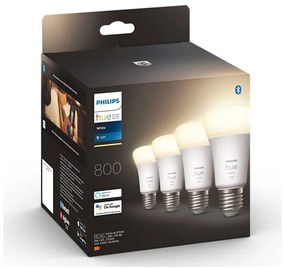 SADA 4x LED Stmievateľná žiarovka Philips Hue WHITE A60 E27/9W/230V 2700K