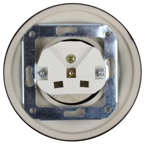 Elhard Okrúhla keramická zásuvka, čierna KV2000B