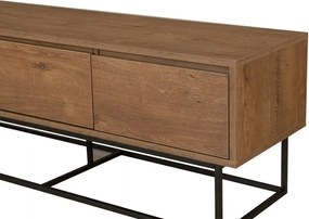 Milo TV stolík z orechového dreva a čiernej farby, M