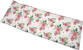 Záhradný polster Rosie 60x190 cm, ruža, biely%
