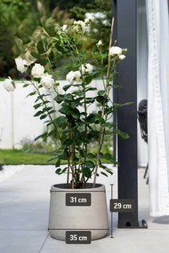 Kvetináč TROPICO, sklolaminát, výška 29 cm, béžová