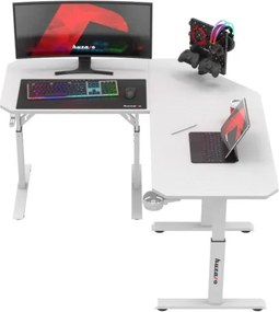 Herný rohový stôl Hero 7.3 biely