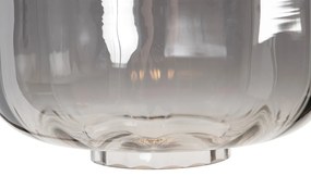 Inteligentná stojaca lampa čierna s dymovým sklom vrátane WiFi ST64 - Qara Down