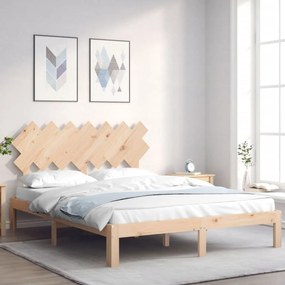Rám postele s čelom 140x190 cm masívne drevo 3193706