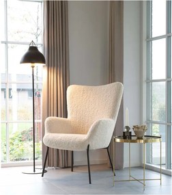 Krémovobiele kreslo z umelej kožušiny Glasgow – Bonami Essentials