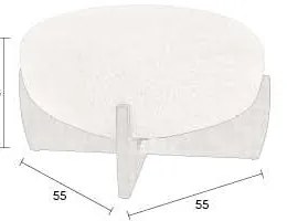 Béžová podnožka z textílie buklé Emilius – Dutchbone