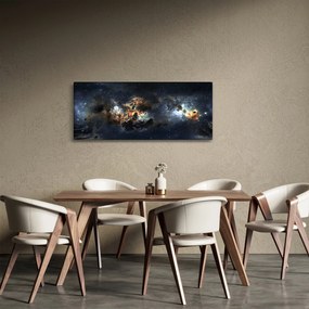 Obraz - Vesmír s hmlovinou (120x50 cm)