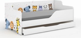 Wooden Toys Detská posteľ LILU 160x80 MINI ZOO – sada