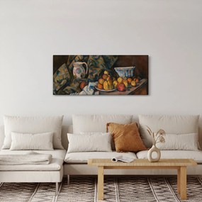 Obraz - Paul Cézanne, Still Life with Apples and Peaches, reprodukcia (120x50 cm)