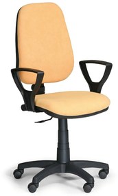 Pracovná stolička Comfort KP s podrúčkami, žltá