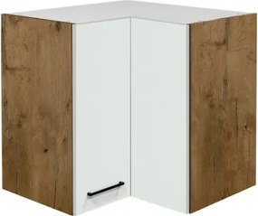 Horná rohová kuchynská skrinka Avila, dub lancelot/krémová,šírka  60 cm%