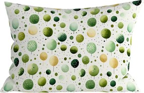 Polybavlnená obliečka na vankúš GREEN TREES POLY 50x70 cm, zelená
