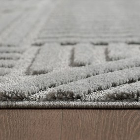 Ayyildiz, Kusový koberec Art 1121 Silver kruh, 200x200 (priemer) kruh, šedá, obývacia izba