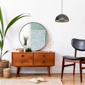 Luster na lanku ELGUND 1xE27/15W/230V pr. 35 cm čierna