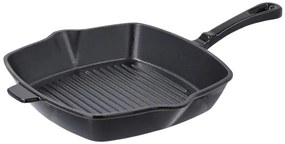 Silvercrest®  Liatinová grilovacia panvica, 24 cm, čierna + Liatinová servírovacia panvica, 2,4 l, čierna  (800011480)