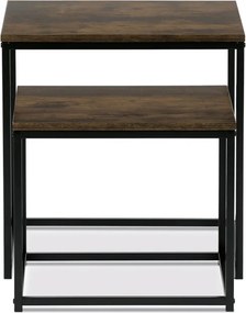 Sada 2 konferenčných stolíkov old wood AF-076 OLW