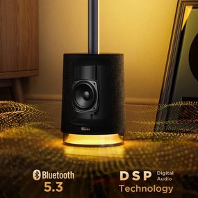 Govee - LED Stojacia lampa s reproduktorom Pro RGBICWW Wi-Fi + DO