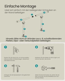 Set dvoch nástenných stojanov na oblečenie HSR140W02 (2 ks)