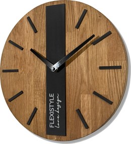 Drevené nástenné hodiny Oak Classic 30cm Flexistyle z250