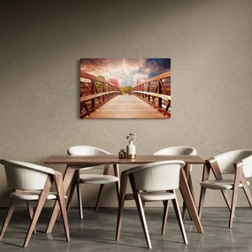 Obraz - drevený most (90x60 cm)