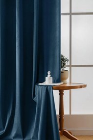 Petrolejový zatemňovací záves VELVET 140x270 cm Zavesenie: Riasiaca páska