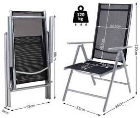 InternetovaZahrada Hliníková zostava Alu 1+4 - strieborná