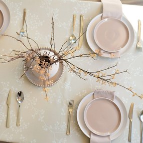 Goldea hranatý teflónový obrus - popínavé rastliny 140 x 220 cm