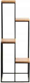 STOJAN NA KVETINÁČ KASKADA 110X40X40 CM ČIERNA/HNEDÁ