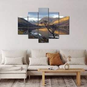 Obraz - Hory pri jazere (150x105 cm)