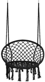 Závesné kreslo BOHO 490129A čierne