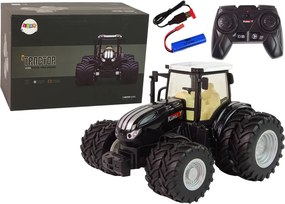 LEAN Toys Diaľkovo ovládaný traktor R/C, čierny, 2,4 GHz, kovový