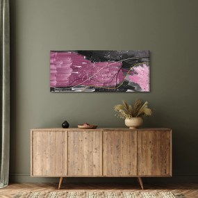 Obraz - Ružovo-čierna abstrakcia (120x50 cm)