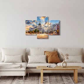 Obraz - Calle Gran Vía, Madrid, Španielsko (90x60 cm)