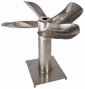 Dizajnový jedálenský stôl Propeller 94 cm strieborný