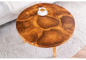 Konferenčný stôl Mosaik 44712 Ø60cm Drevo Teak  - Komfort-nábytok