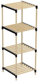 Regál FIX2013-4 prírodné/čierna