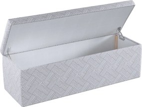 Truhlica čalúnená farba produktu strieborná látka zapletaná, vzorované