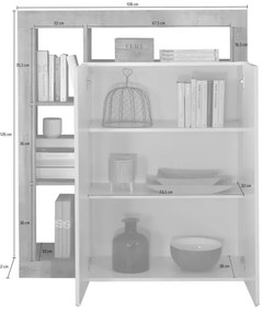 Komoda LENOR biela/dub