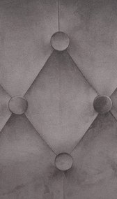 Barová stolička Dublin - zamat, chróm rám - Sivá