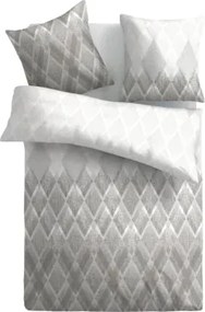 Obliečky Bibi 140x200 cm, šedé, bavlnený satén%