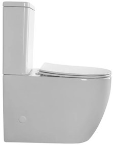 Sapho Sapho, INFINITY RIMLESS WC kombi misa s nádržkou, spodný/zadný odpad, biela, PC105WR